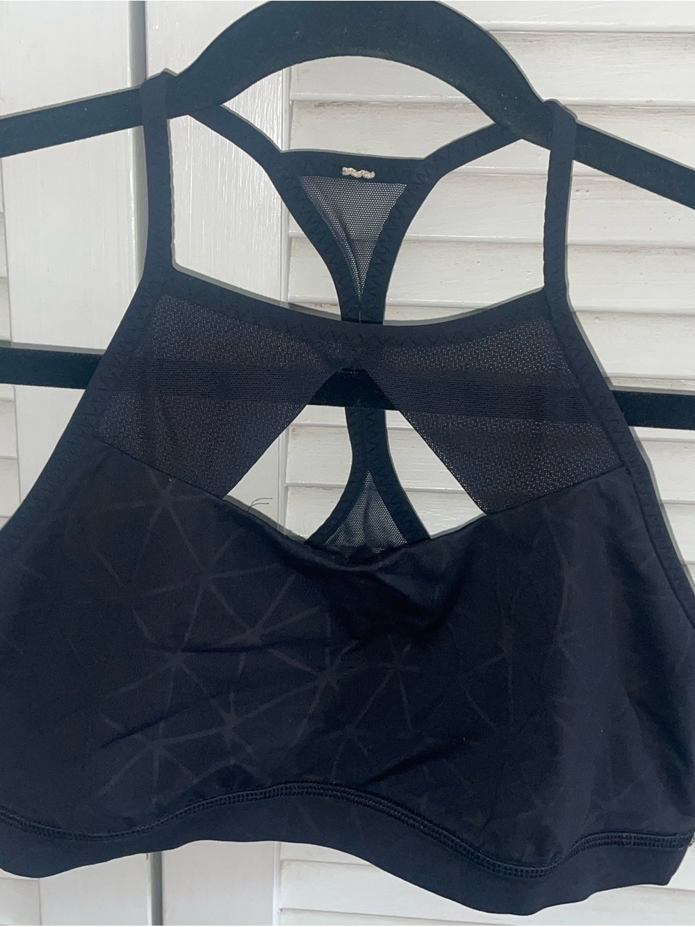 lululemon athletica Black High-Neck Mesh-Panel Sports Bralette
